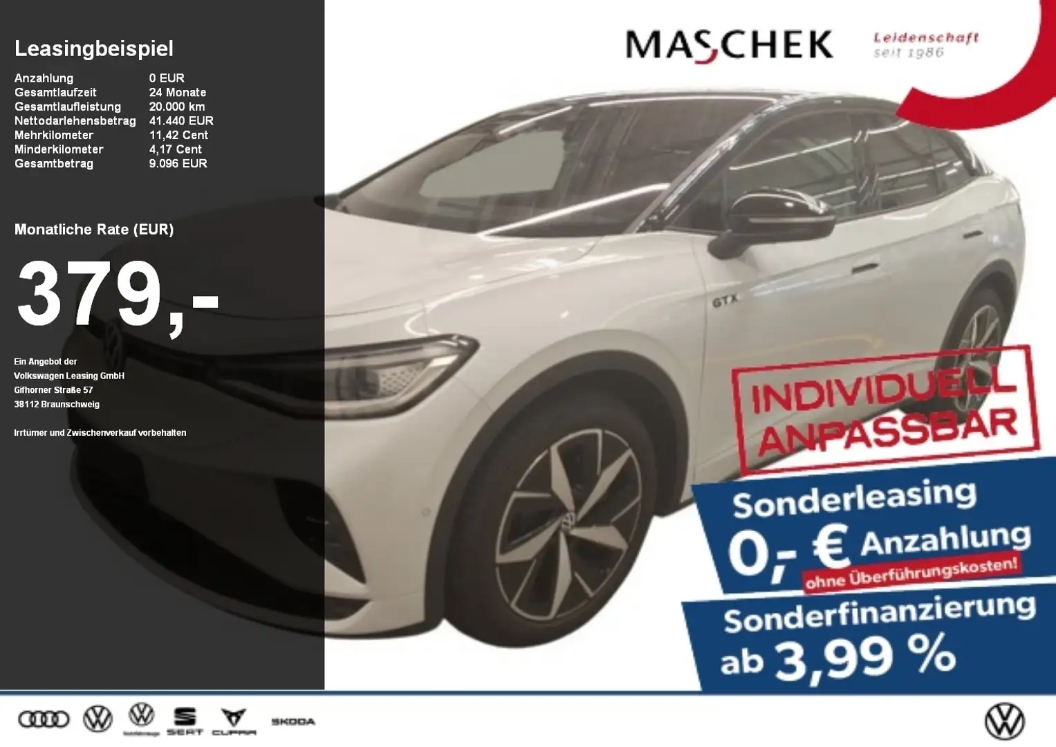 Volkswagen ID.5 GTX Sonderleasing Memory Wärmepumpe Rear View Navi Schwarz - 1