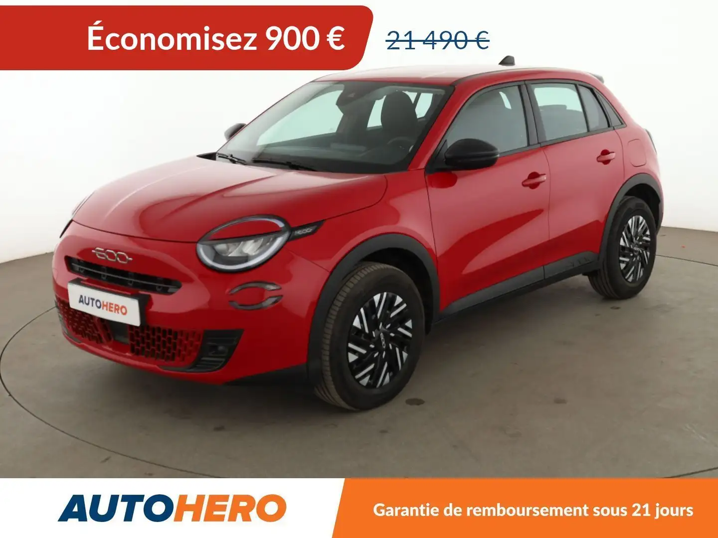 Fiat 600 1.2 Hybrid DCT6 Rouge - 1