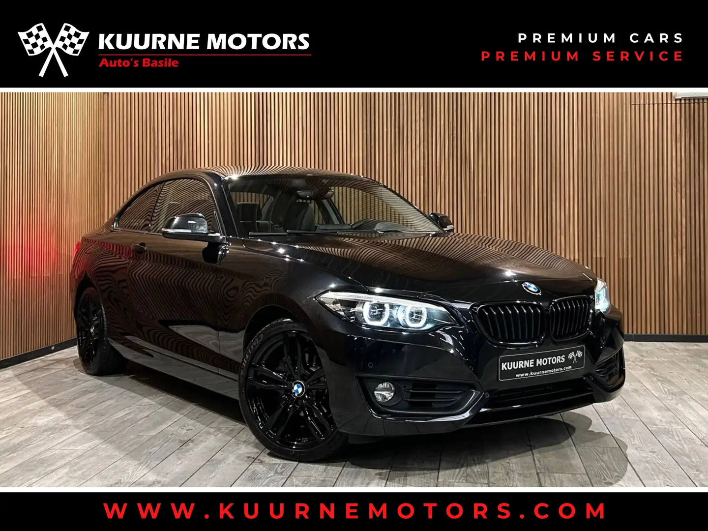 BMW 218 iA Coupé Alu18"/Leder/Led/Gps/Pdc *1j garantie* Black - 1