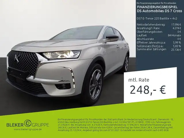 DS Automobiles DS 7 Crossback DS7 E-Tense 225 Bastille + 4x2