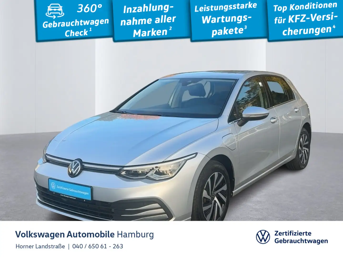 Volkswagen Golf VIII Style 1.4 eHybrid DSG Sitzheizung PDC Silber - 1