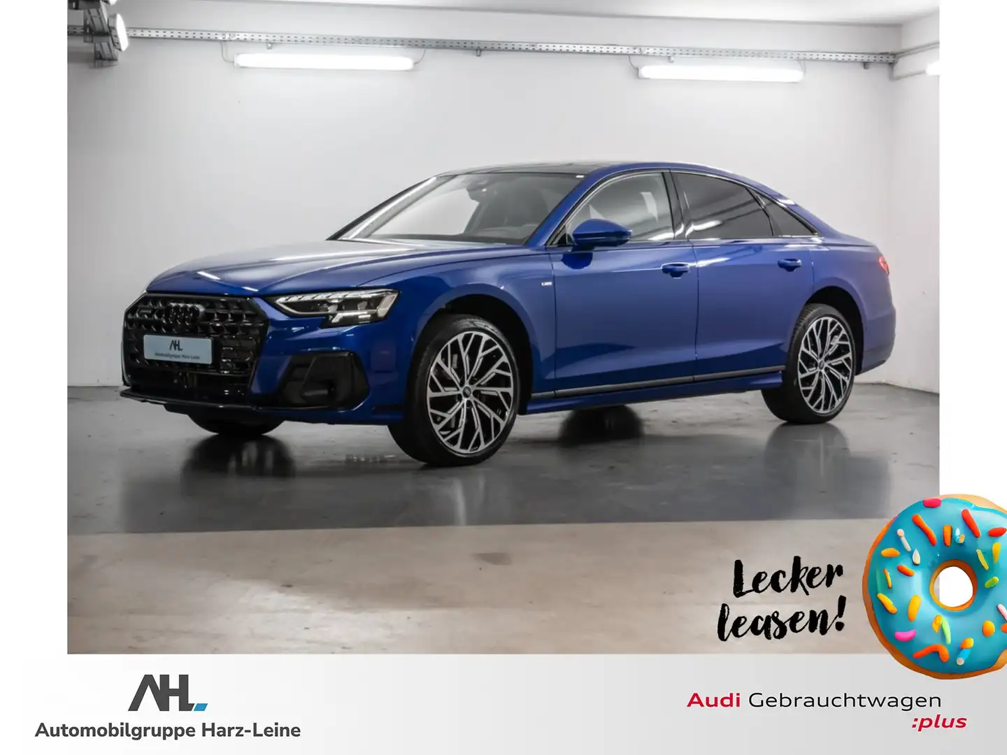 Audi A8 50 TDI quattro S-line, Standheizung, Pano Синій - 1