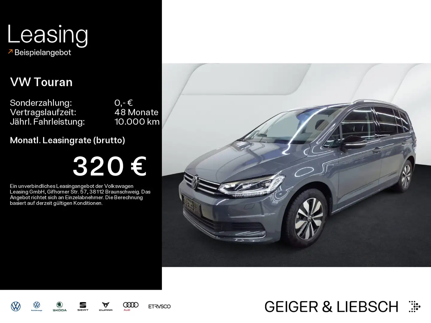 Volkswagen Touran 1.5 TSI DSG GOAL*7-SITZER*AHK*NAVI*IQ.LIG Grijs - 1