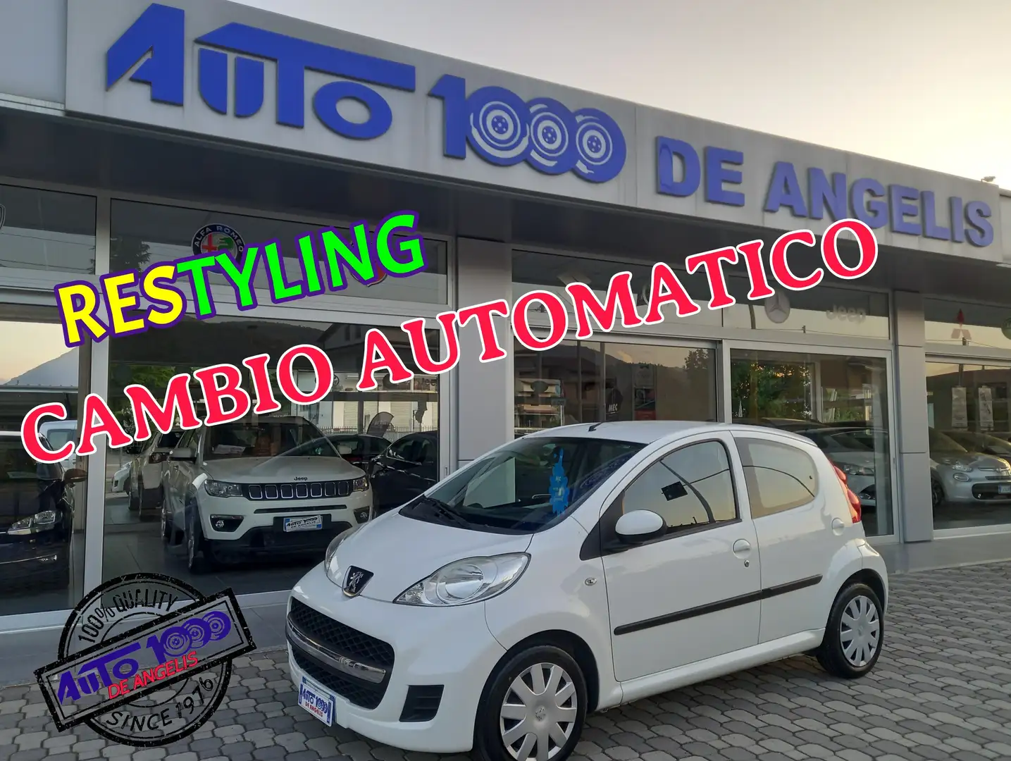 Peugeot 107 * RESTYLING* 1.0 5 PORTE 2Tronic CAMBIO AUTOMATICO Wit - 1