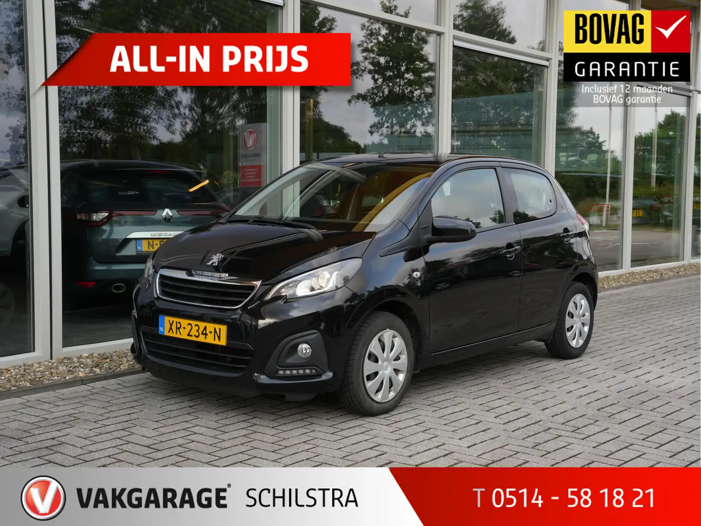 Peugeot 108 1.0 e-VTi Active | Airco | Bluetooth Zwart - 1