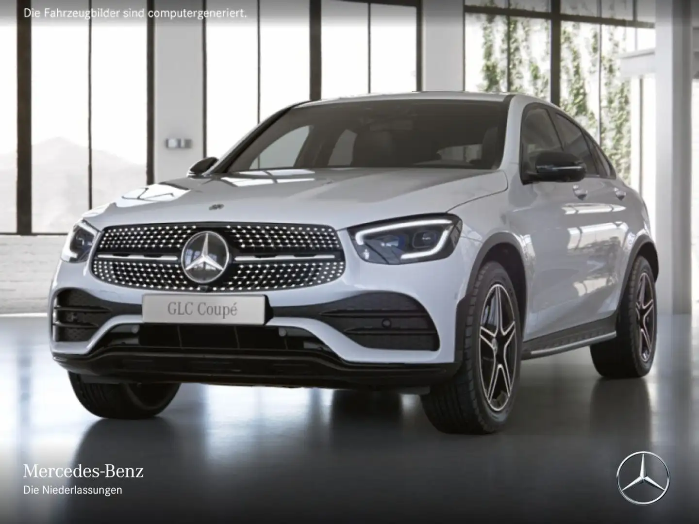 Mercedes-Benz GLC 200 Coupé 4M AMG+NIGHT+360+MULTIBEAM+SPUR+9G Weiß - 2