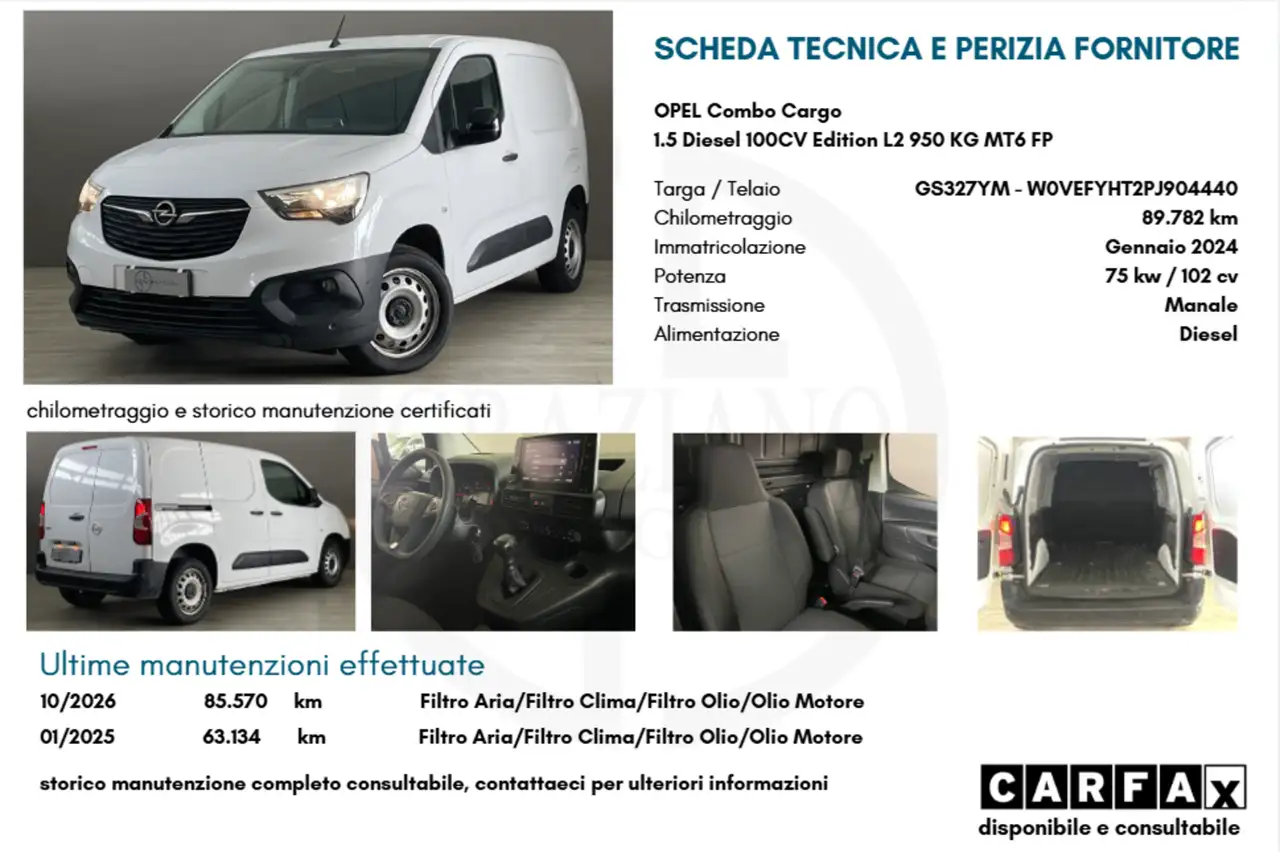 2024 Opel Combo 1.5 Diesel 100CV S&S PL Portata Incrementata, photograph 4