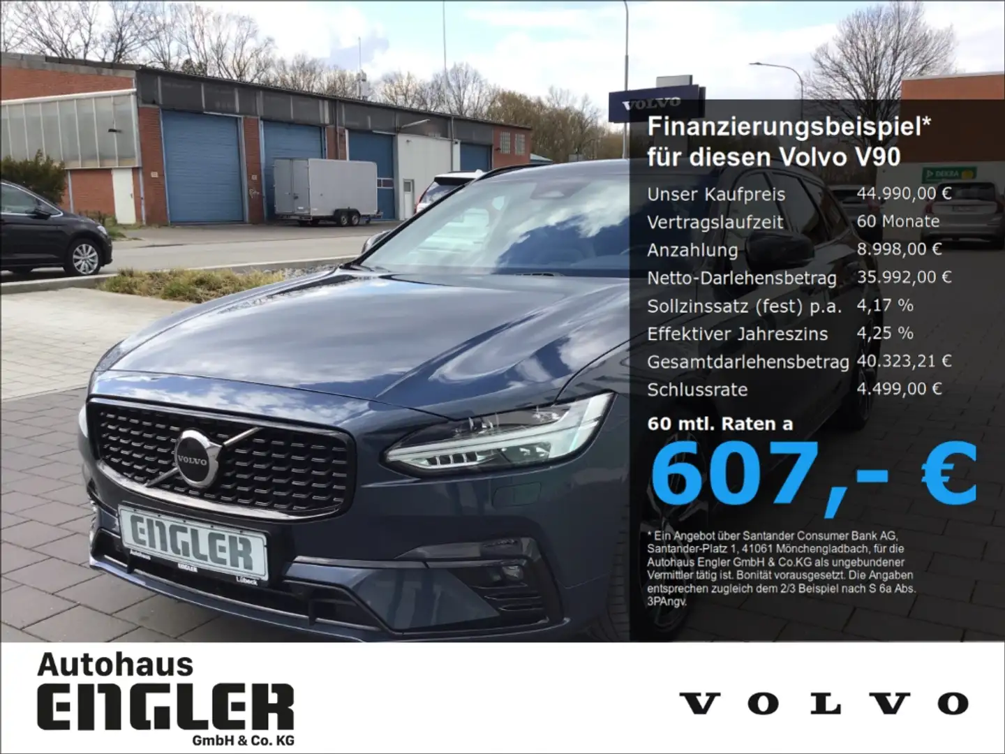 Volvo V90 B4 (Diesel) Plus Dark PanoDach Cam Leder Blau - 1