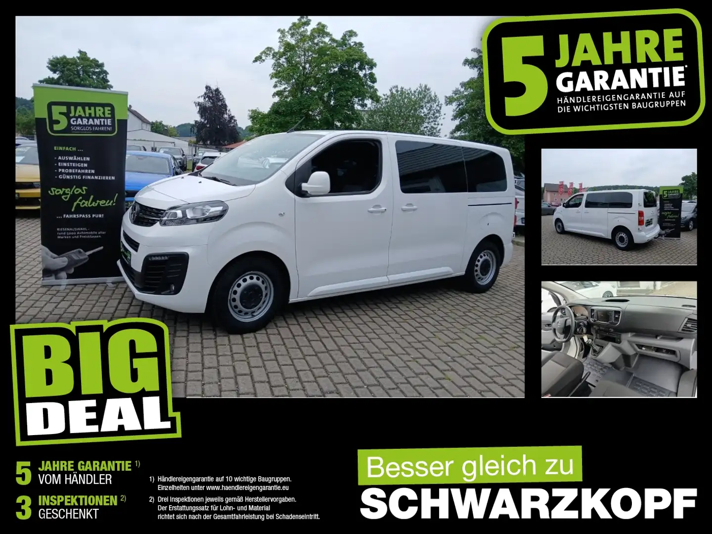 Opel Vivaro Kombi 1.5D AHK,Parkpilot,8-Sitzer, Blanc - 1
