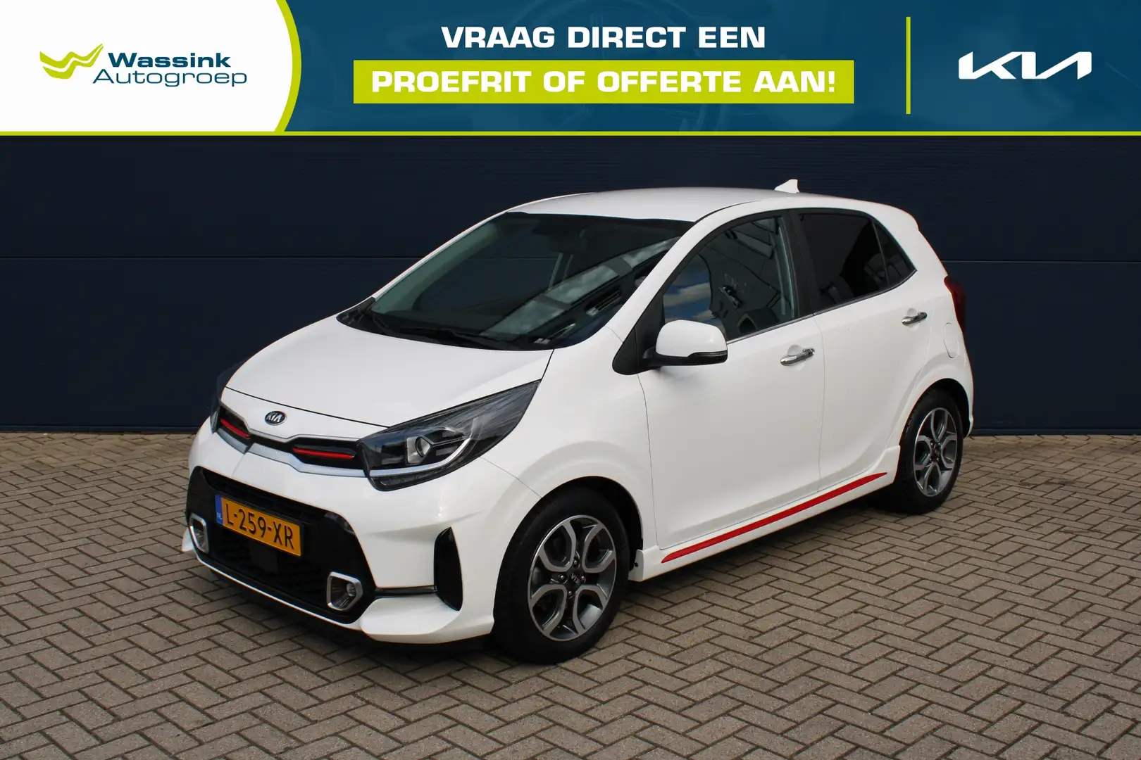 Kia Picanto 1.0 DPi 67pk 4-zits GT-Line | Navigatie | Climate Wit - 1