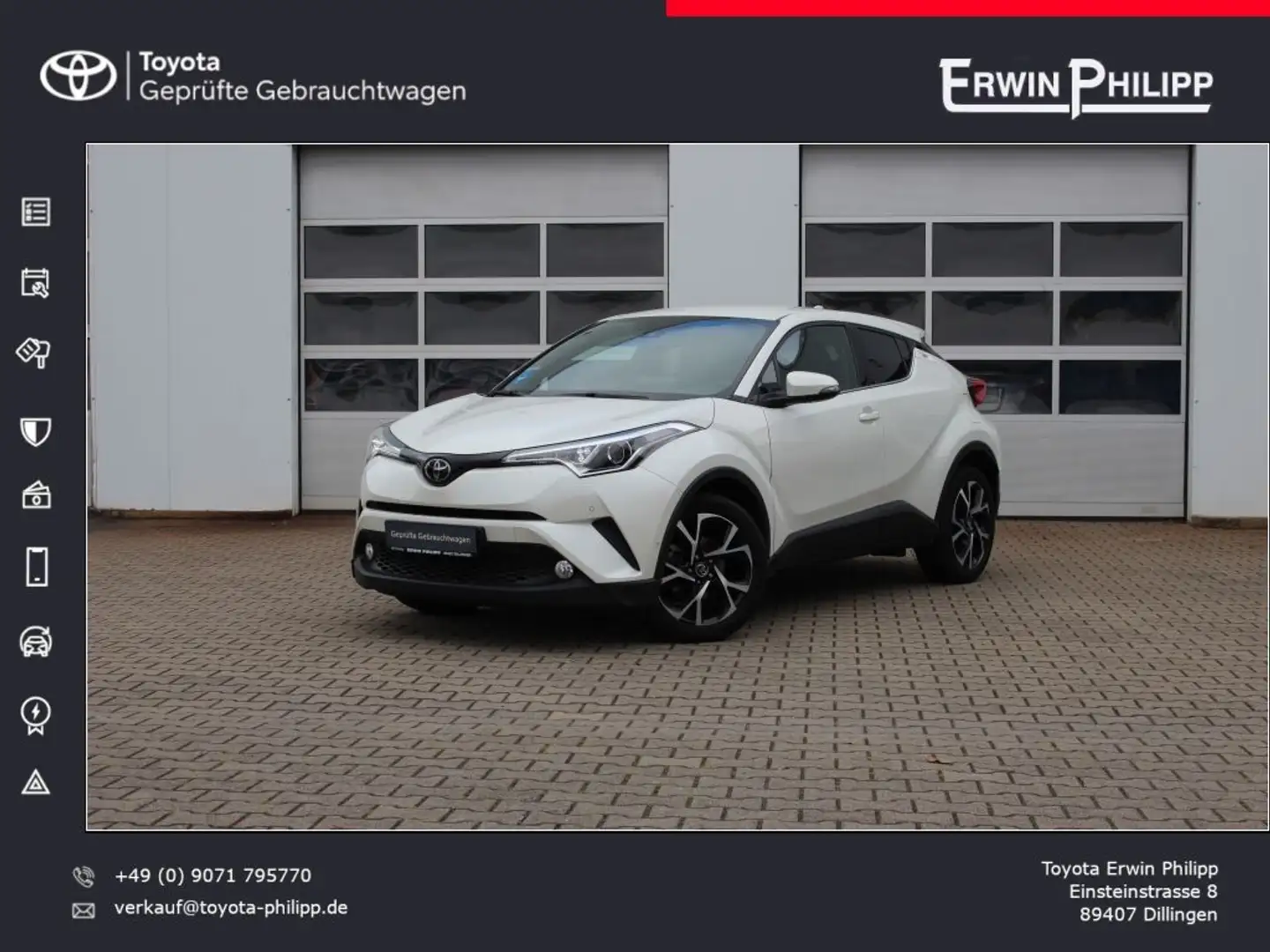 Toyota C-HR 1.2 Turbo Club *DAB*ACC*Kamera*Garantie* Blanco - 1