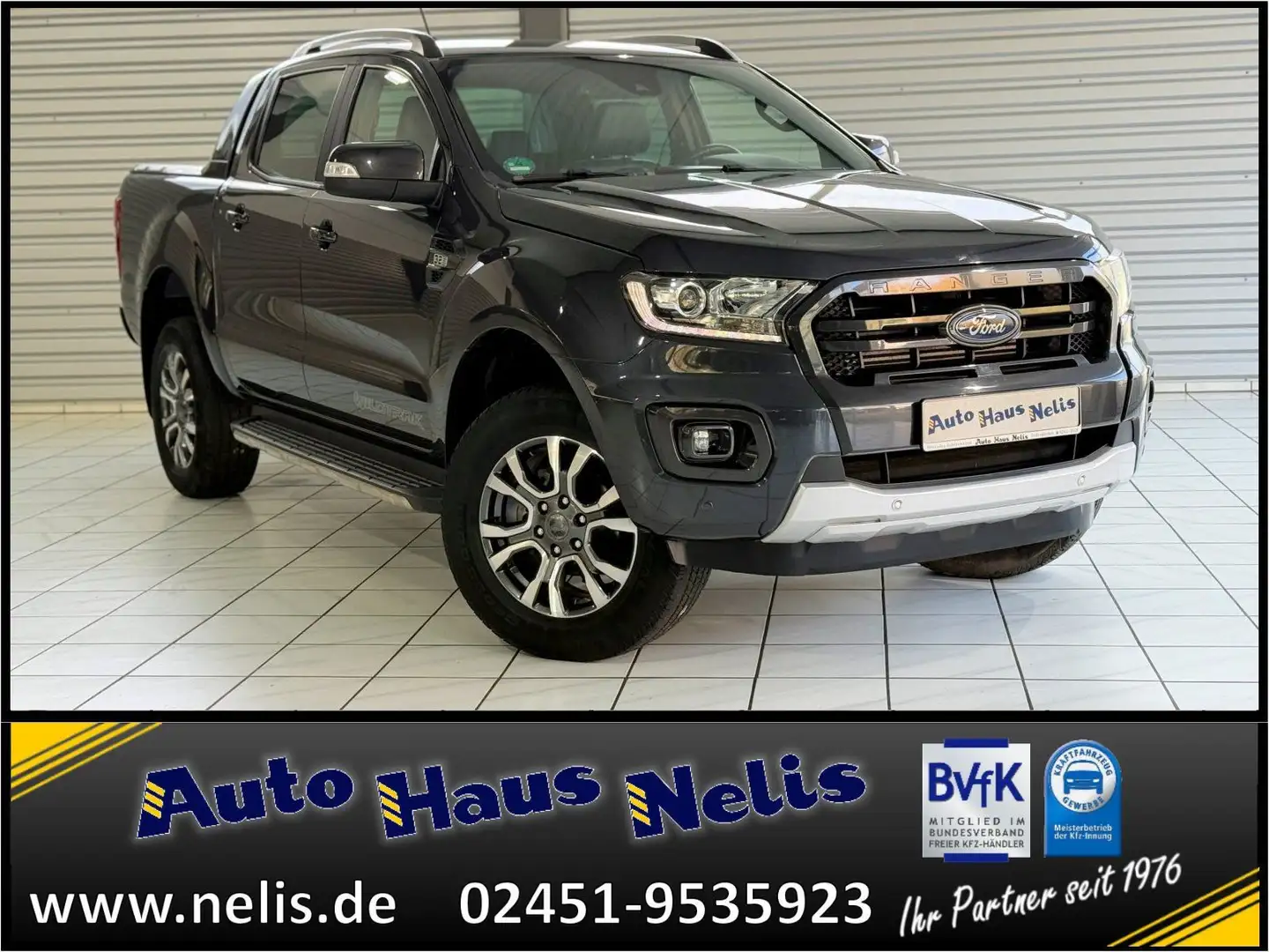 Ford Ranger 3.2 TDCi Wildtrak 4x4 Navi Leder Spurhalt Grau - 1