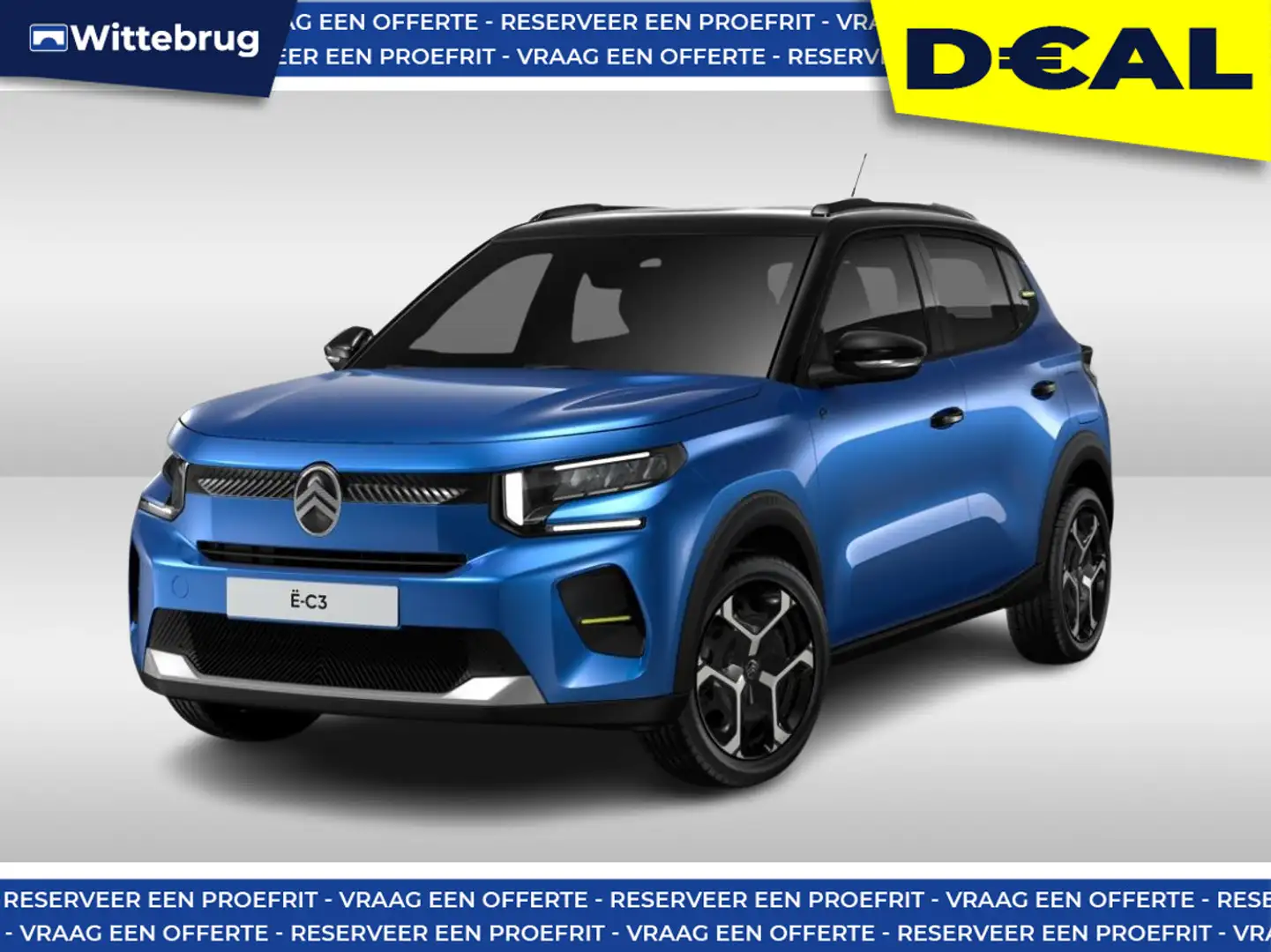 Citroen C3 E-C3 You + Pack PLUS 44 kWh PRIVATE LEASE 359,- LA Blauw - 1