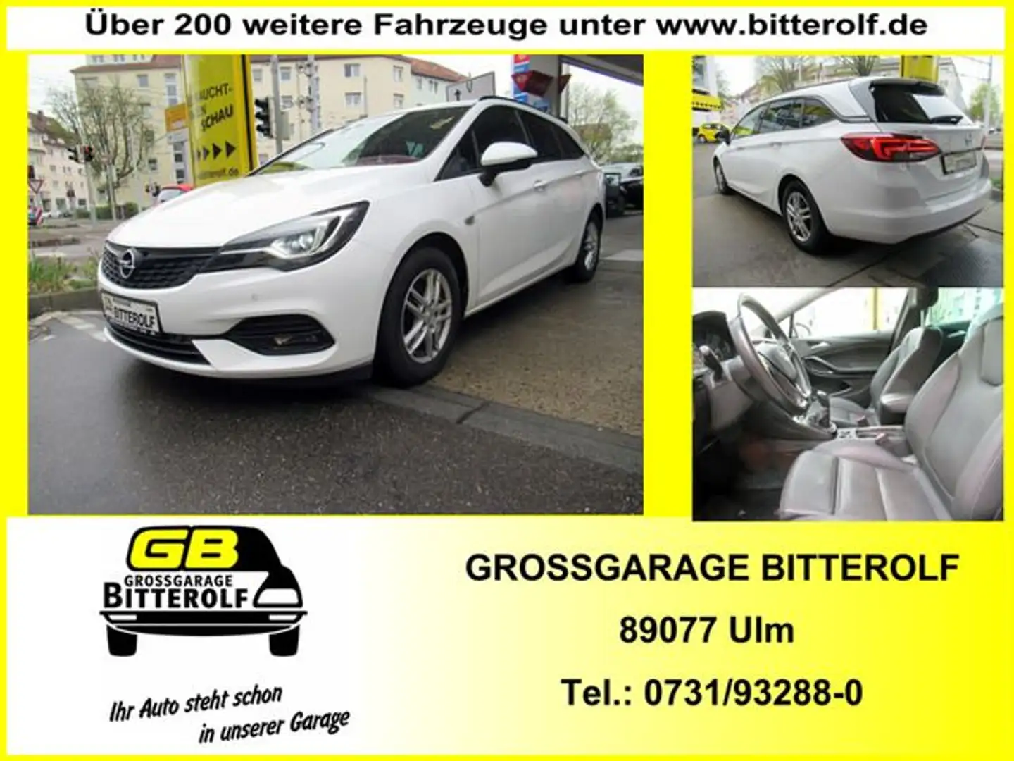Opel Astra ST 1.5D Elegance Navi/Leder/Memory/SD/RFK/ Weiß - 1