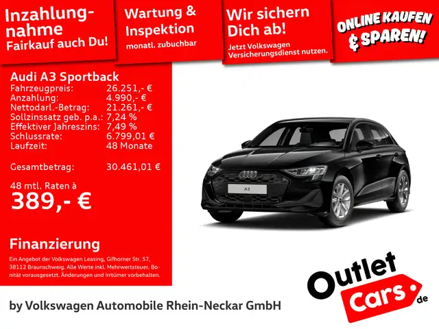 Audi A3 30 TFSI Stronic LED Klima UVM