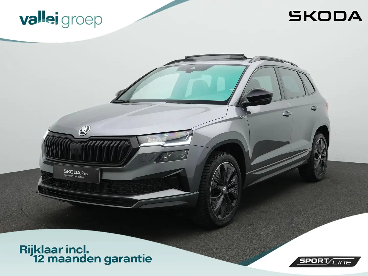 Skoda Karoq 1.5 TSI ACT 150 pk DSG Sportline | Panoramadak | L Gris - 1