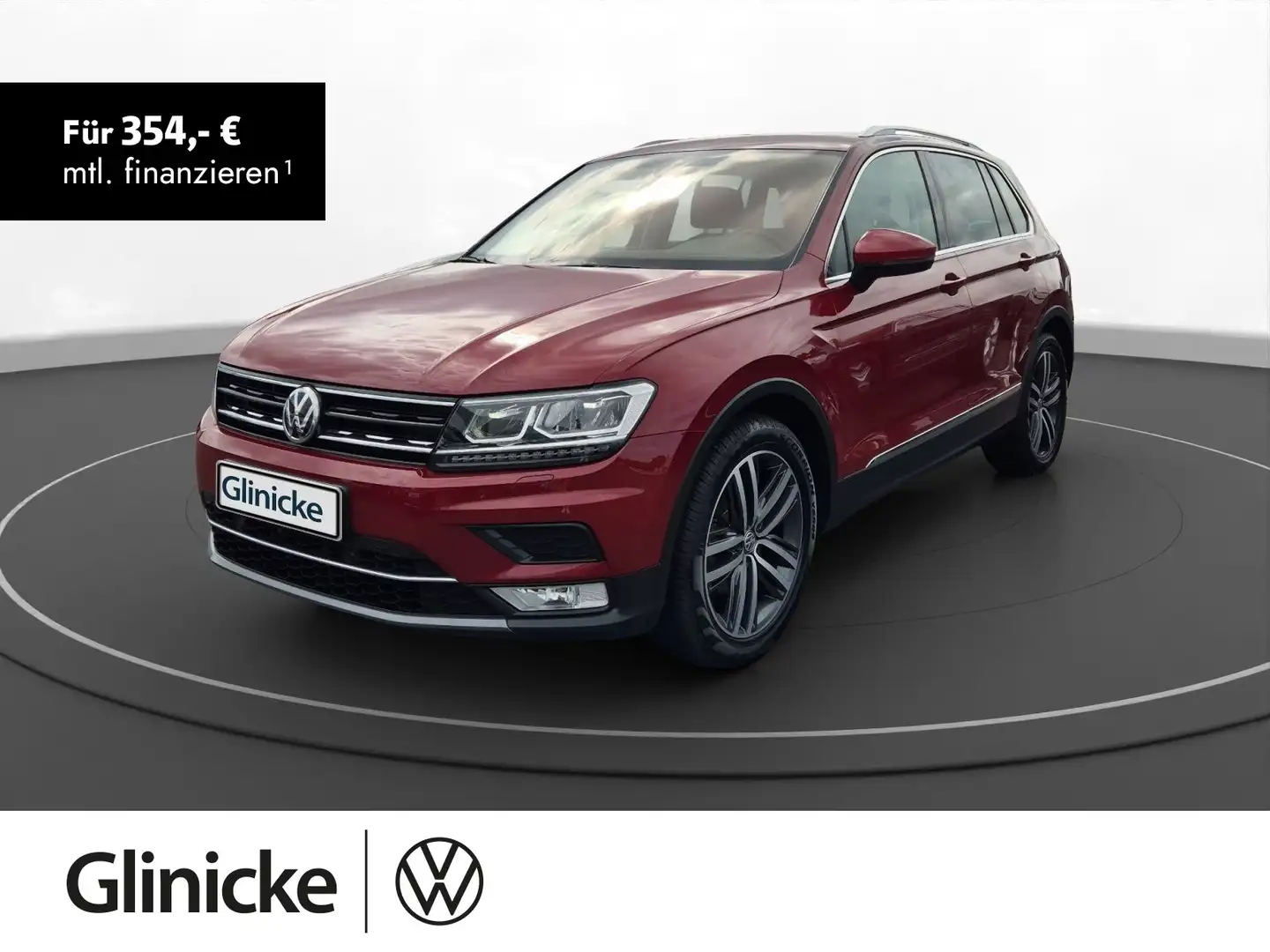 Volkswagen Tiguan 2.0 TDI Highline AHK SiHz v+h PDC LED Rot - 1