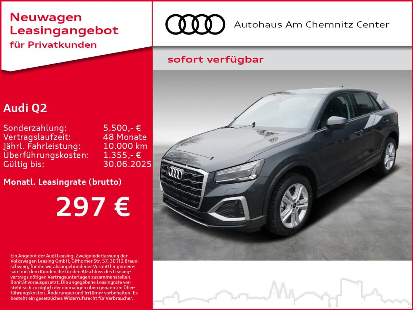 Audi Q2 advanced 30 TFSI *GJR*Komfortp.*Matrix* Grau - 2