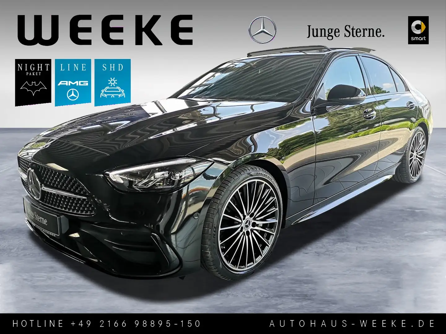 Mercedes-Benz C 200 d AMG ADVANCED+NIGHT+PANORAMA-SD+BURMESTER Noir - 1