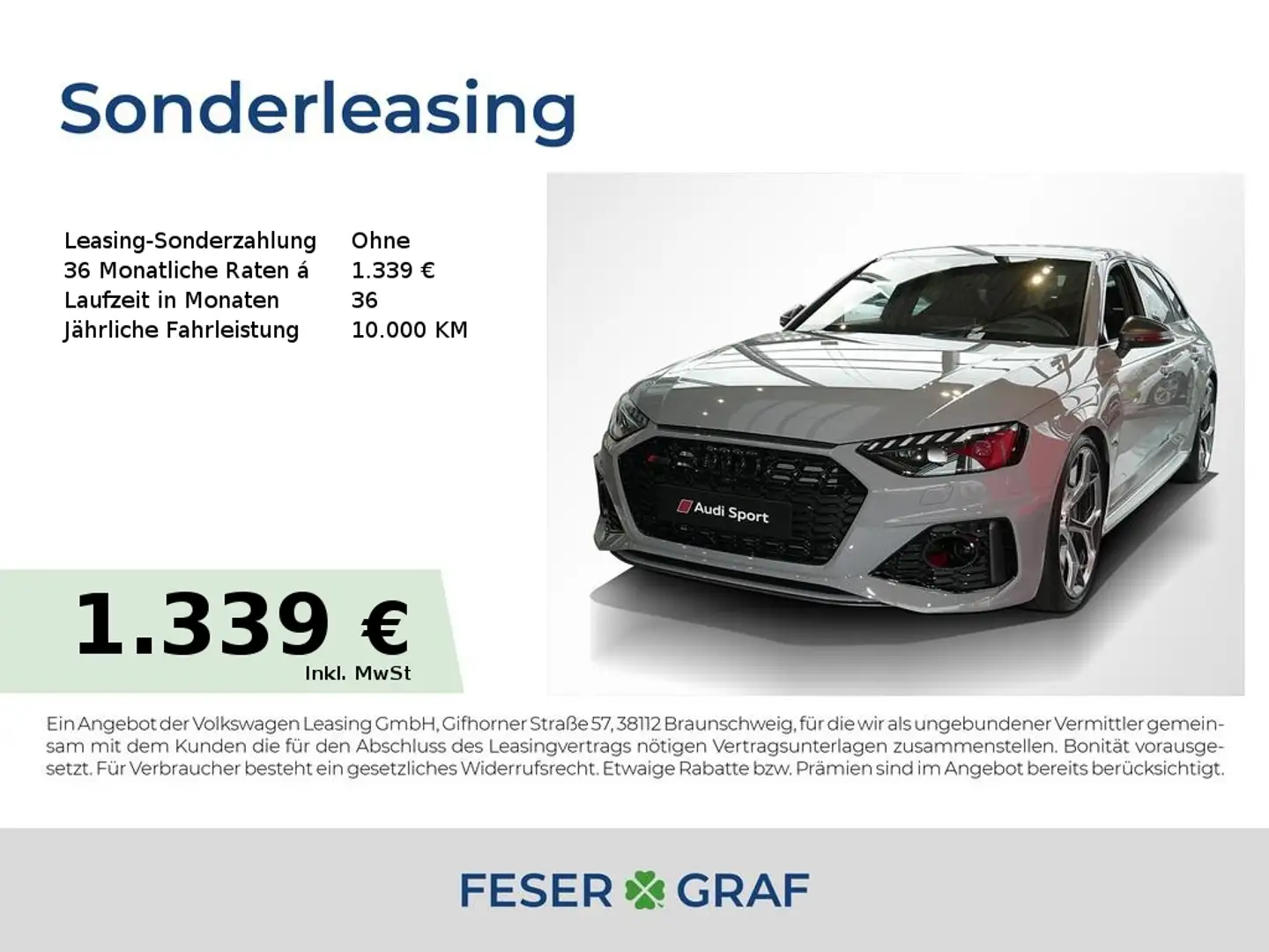 Audi RS4 Avant edition 25 years 346(470) kW(PS) Grau - 1