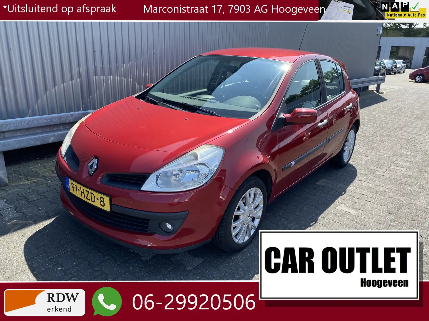 Renault Clio 1.2 TCE Collection 5-Drs, A/C, CC, Carkit, LM, – I Rood - 1