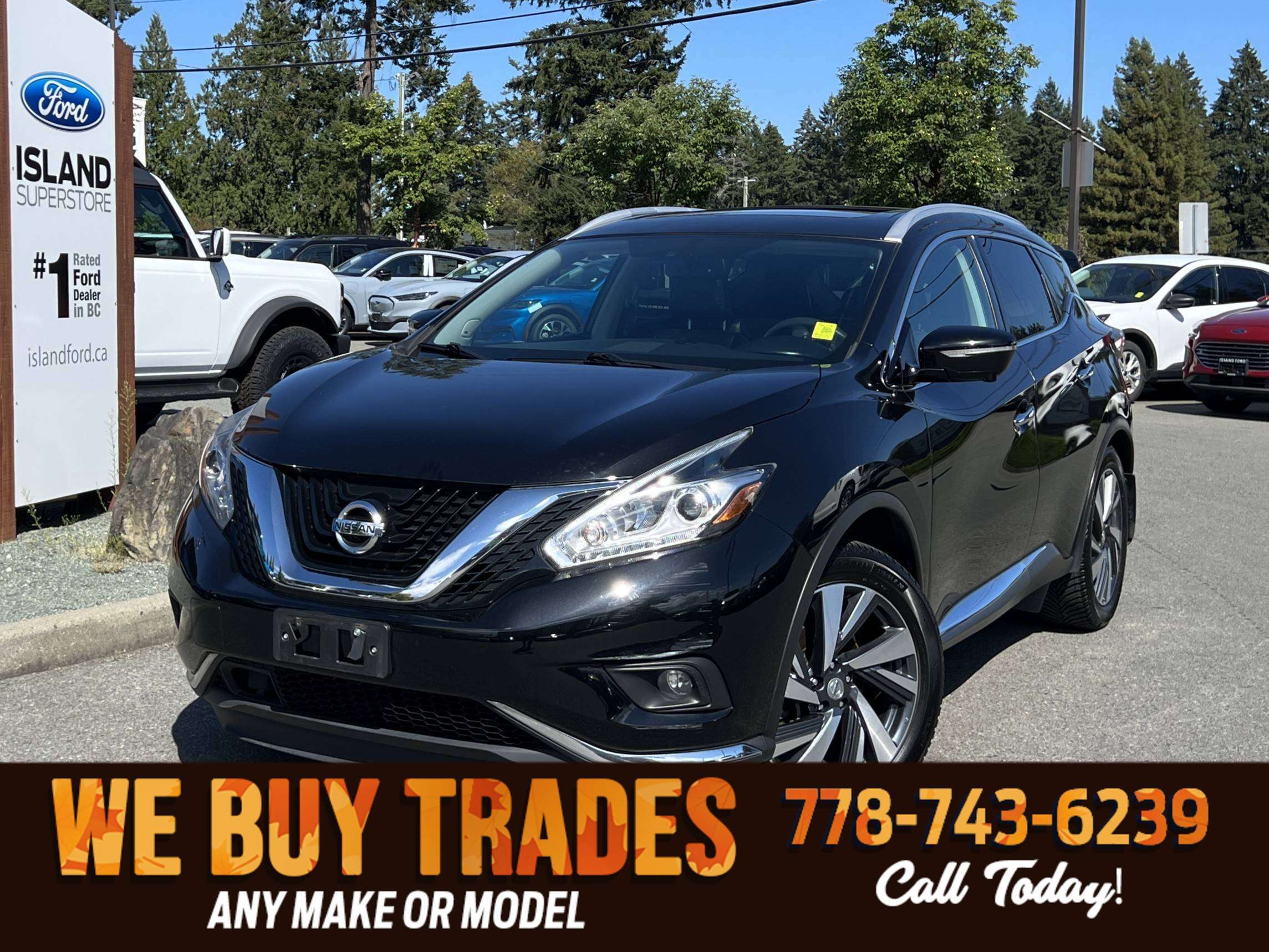 Black 2015 Nissan Murano SUV / Crossover All-Wheel Drive Automatic