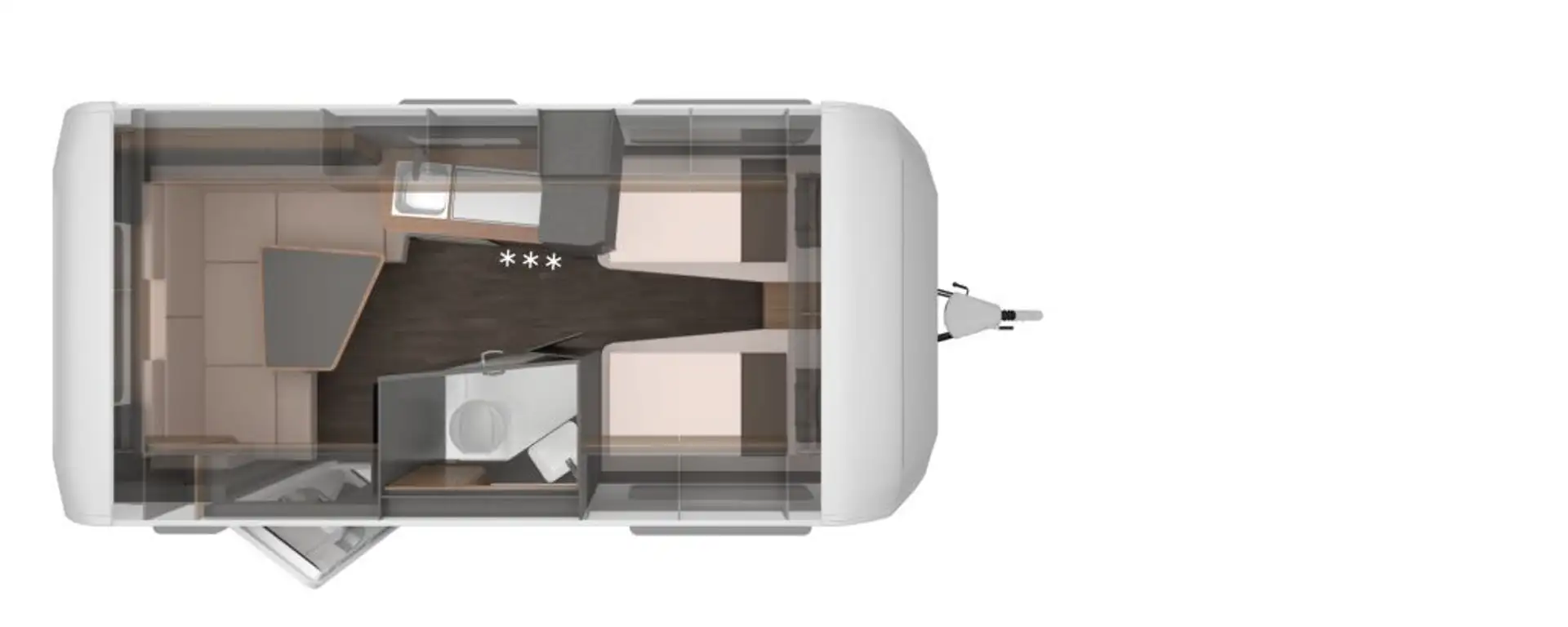 Knaus Azur 460 EU Leichter Hagel Bugfront Grijs - 2