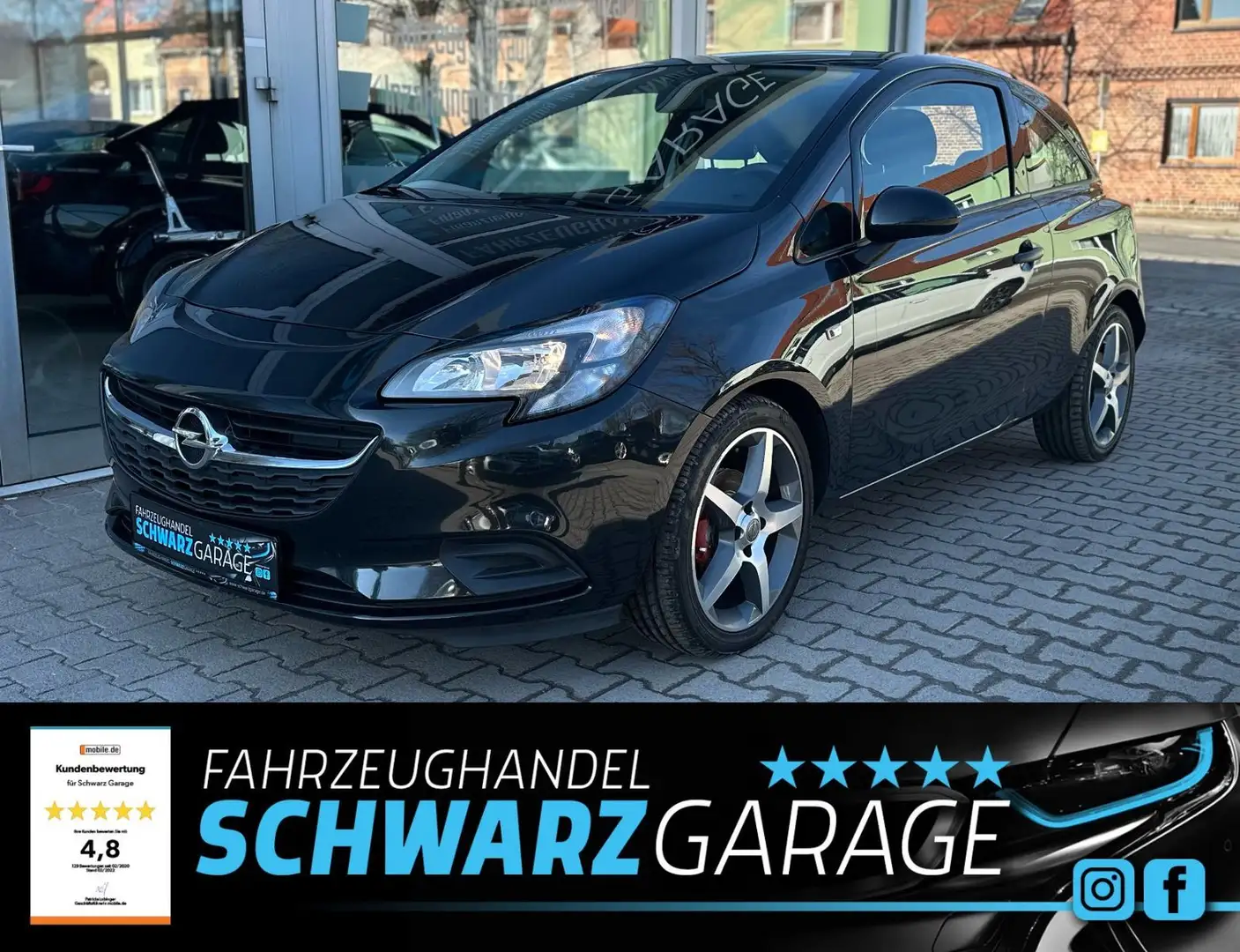 Opel Corsa E Selection*EUR06*TÜV-NEU* Schwarz - 1