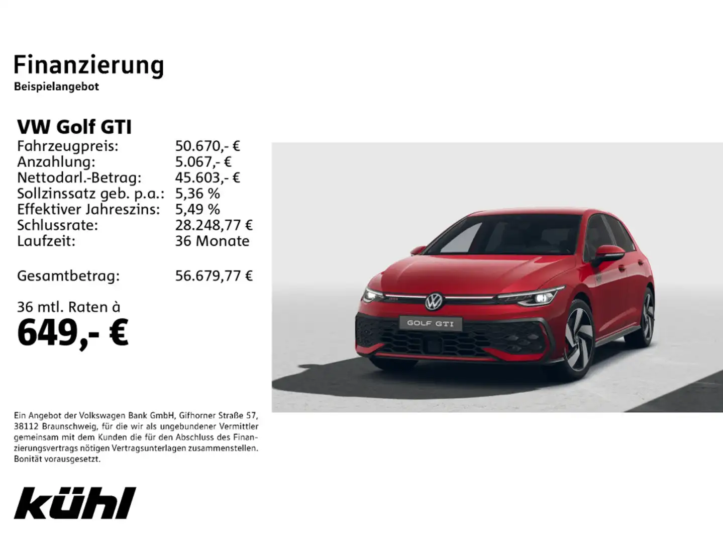 Volkswagen Golf GTI Golf VIII GTI 2.0 TSI OPF DSG Rouge - 2