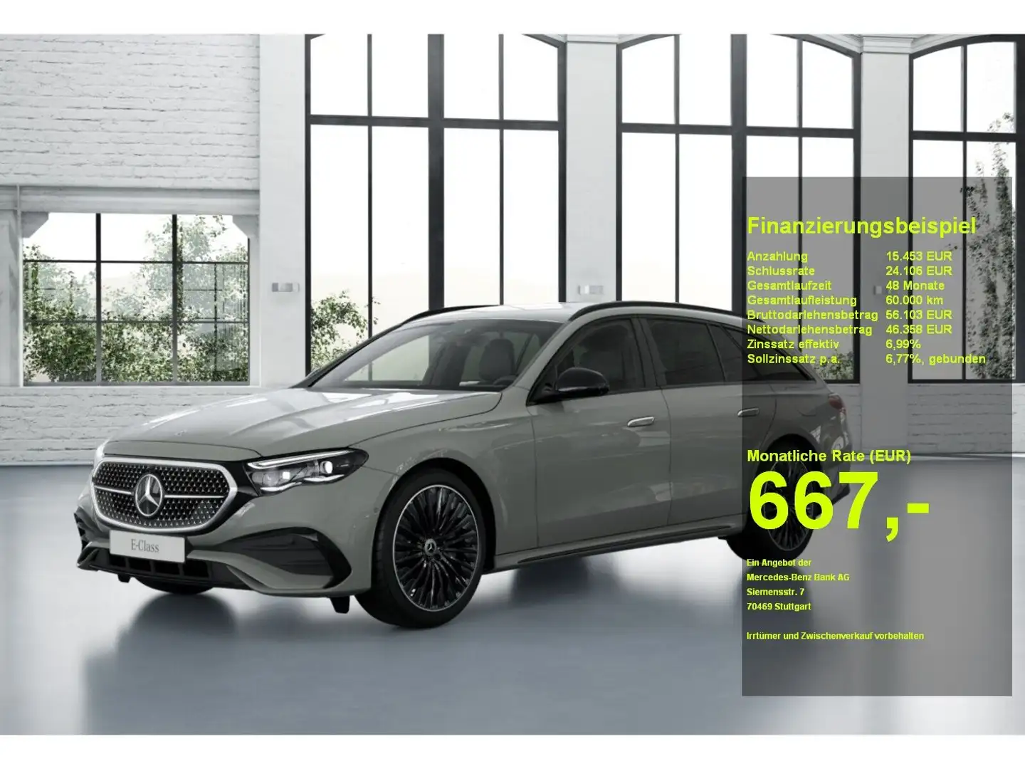 Mercedes-Benz E 300 de T +AMG+Night+Memory+KAMERA+AHK+HuD+360° Grijs - 1