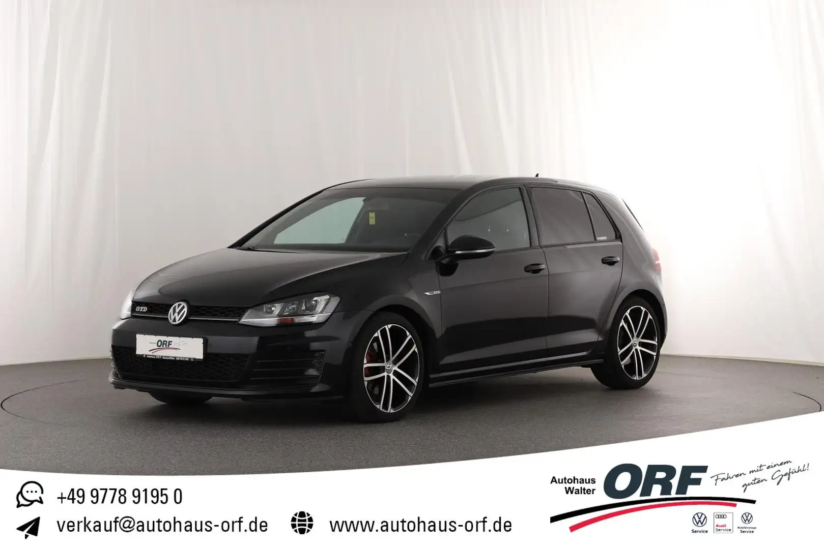 Volkswagen Golf 7 GTD 2.0 TDI Sport&Sound BI-XENON TEMPOMAT NAVI P Noir - 1