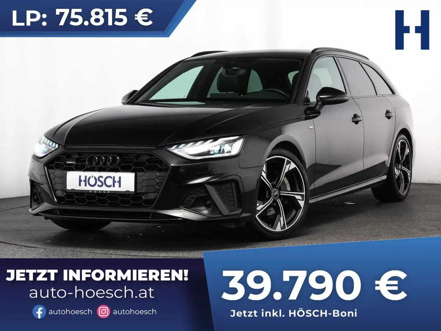 Audi A4 Avant 40 TDI quattro 2xS-LINE BLACK 19er MATRIX ++ Schwarz - 1
