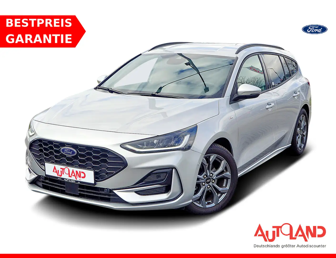 Ford Focus 1.0 EcoBoost ST-Line X LED Navi ACC AHK Argent - 1