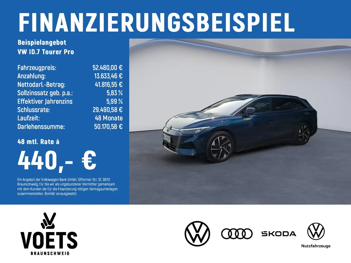 Volkswagen ID.7 Tourer Pro TravelAssist+MATRIX-LED+RearView Blau - 2