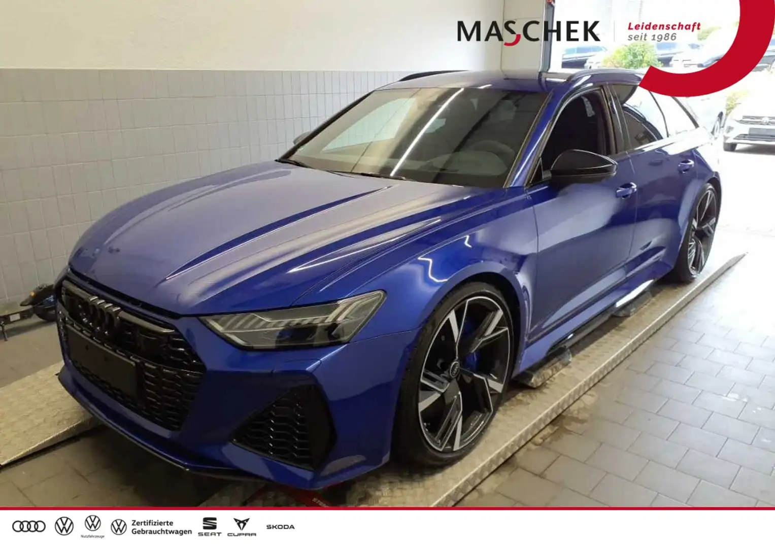 Audi RS6 Avant RS-AGA V-Max HD-Matrix B&O Keramik Allradlen Blauw - 1