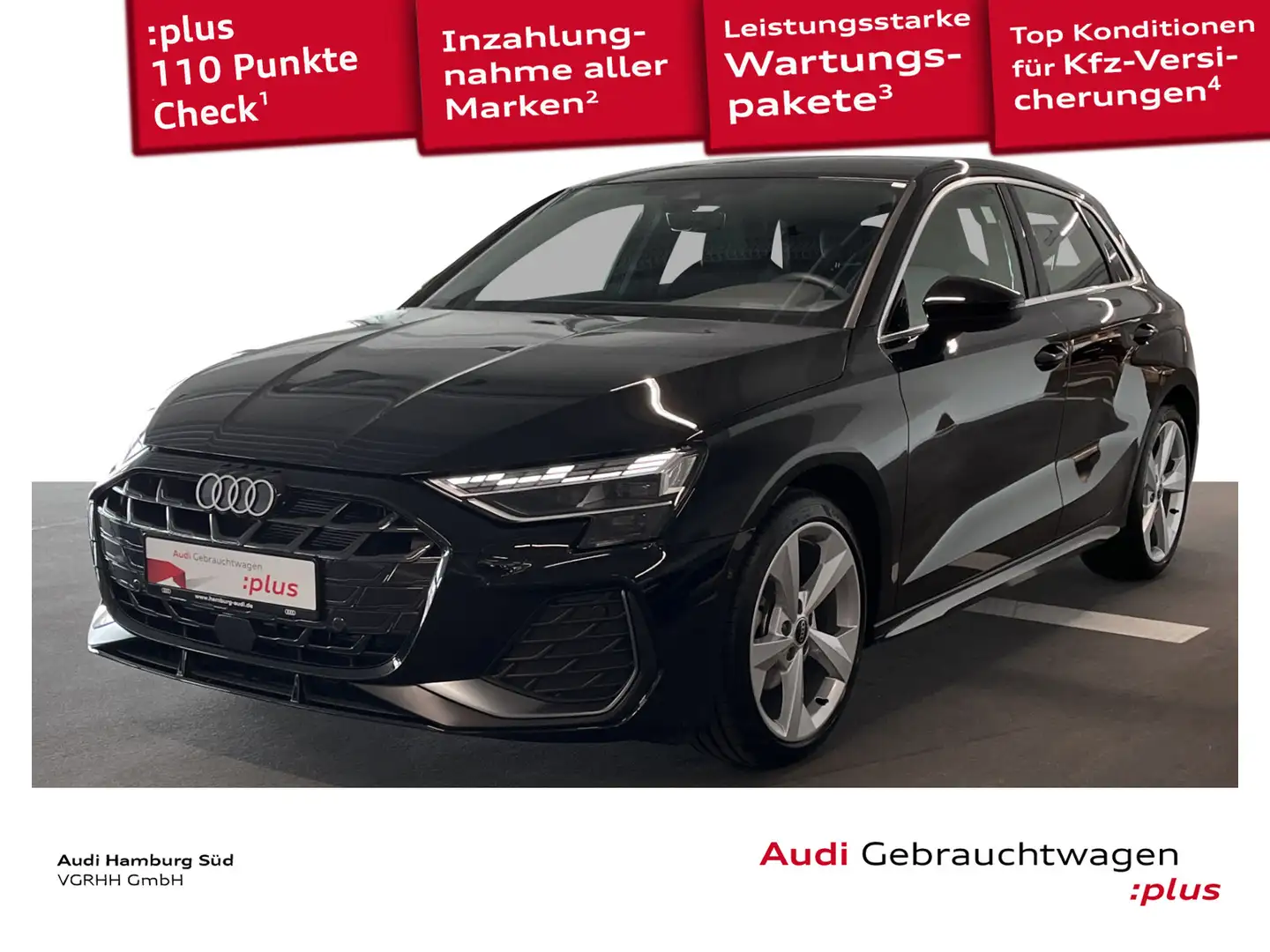 Audi A3 35 TDI S tronic 2xS LINE/NAV/MATRIX Schwarz - 1