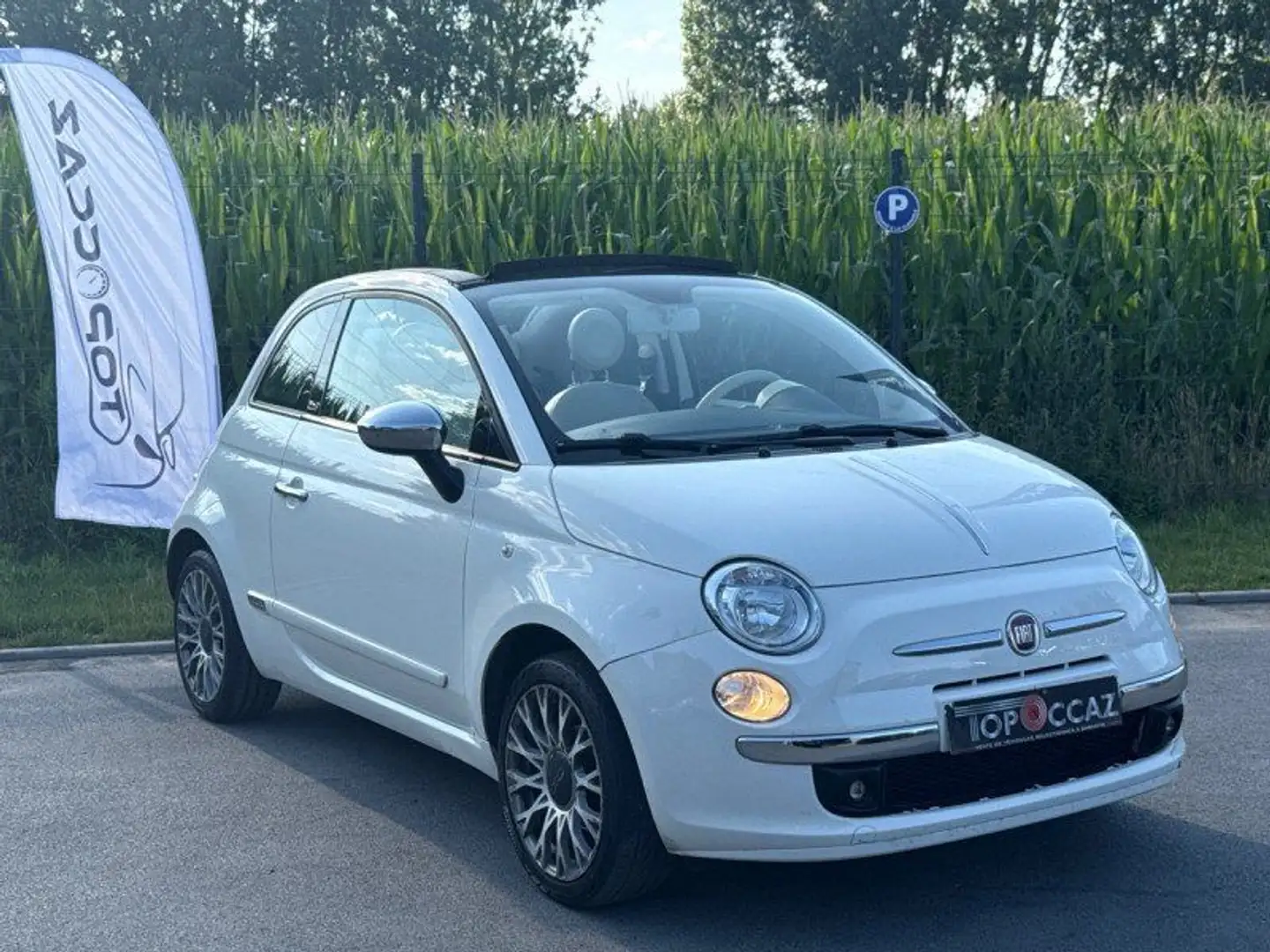 Fiat 500C 1.2 8V 69CH LOUNGE * 2014 * 97.000KM * CUIR * CLIM Blanc - 2