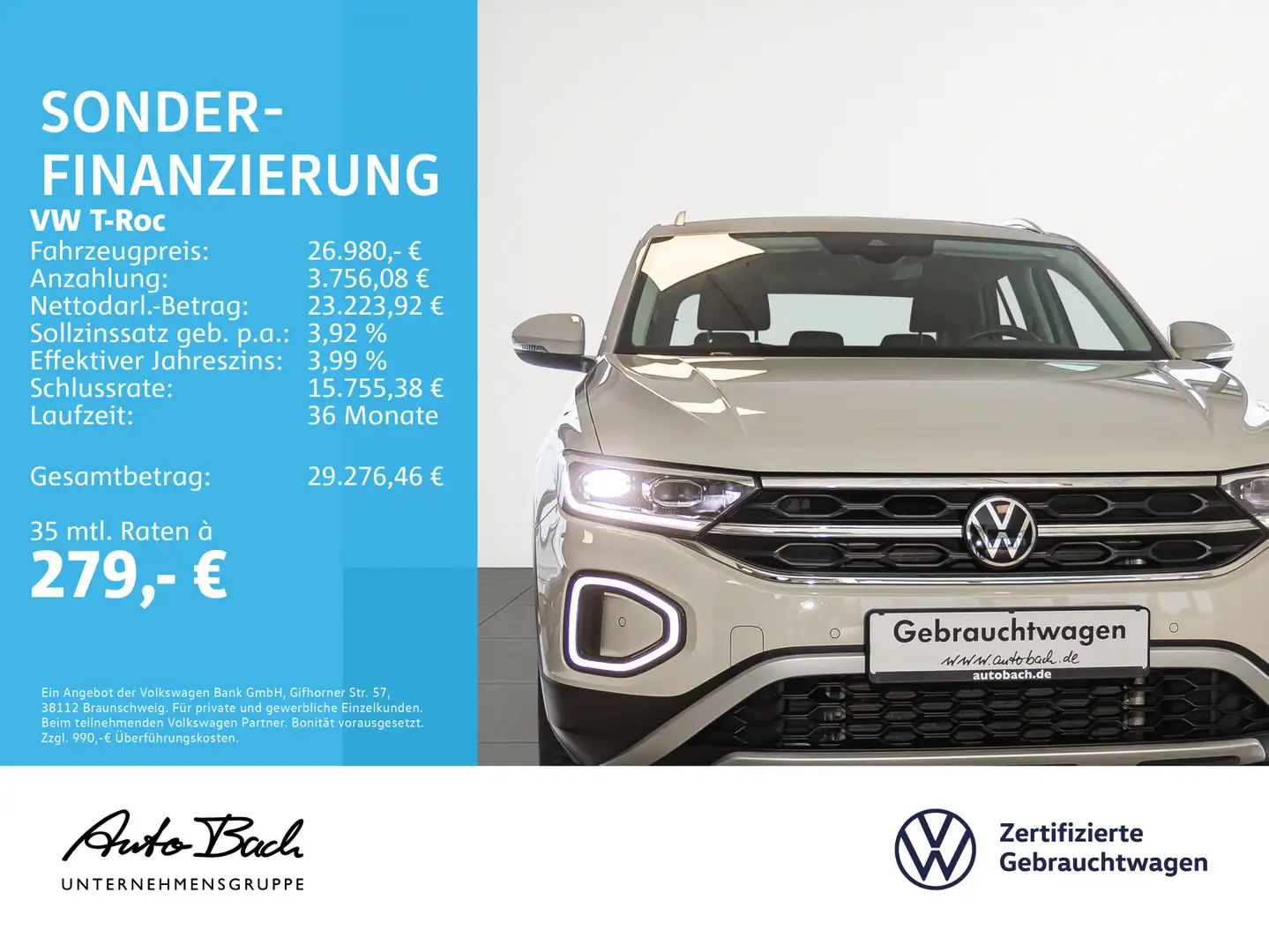 Volkswagen T-Roc Style 1.5 TSI DSG LED Standhzg ACC CarPlay Grau - 2