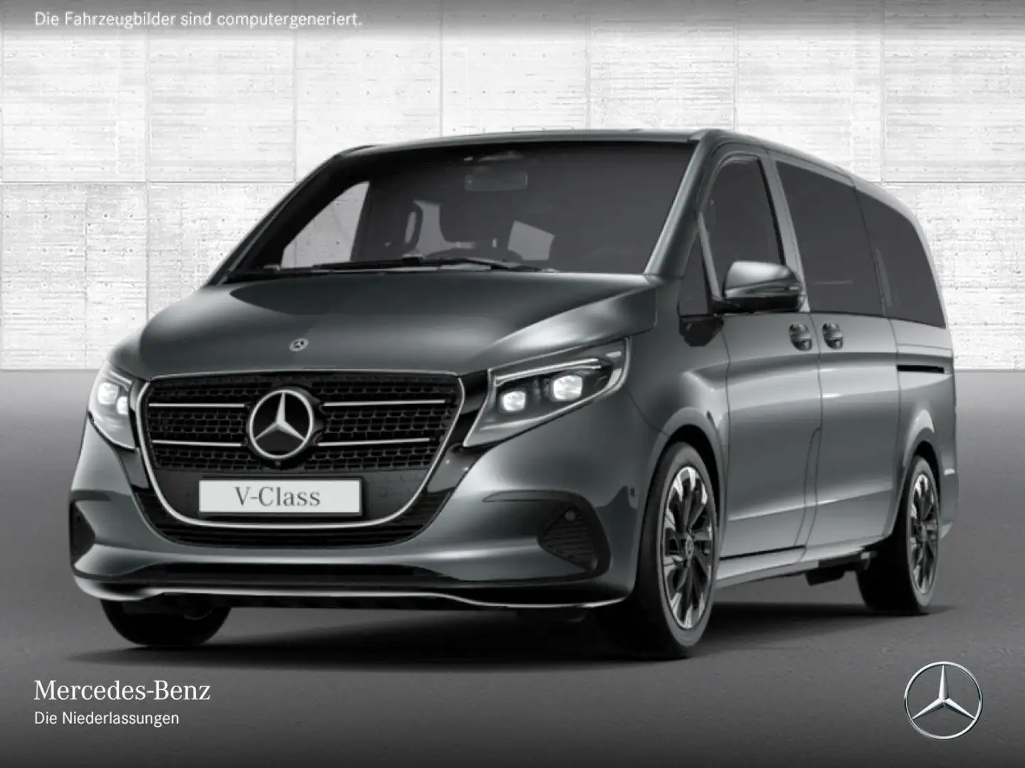 Mercedes-Benz V 300 d STYLE+9G+AHK+StandHZ+Klimaautom.+Navi+DIS Grau - 2