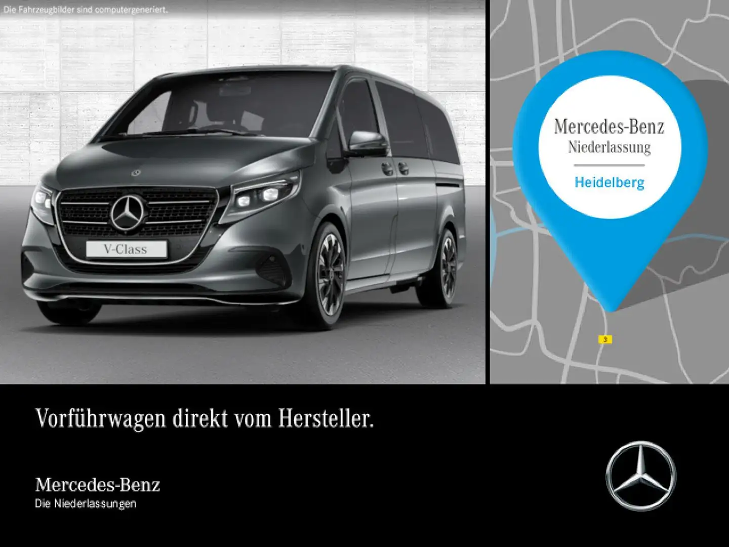 Mercedes-Benz V 300 d STYLE+9G+AHK+StandHZ+Klimaautom.+Navi+DIS Grau - 1