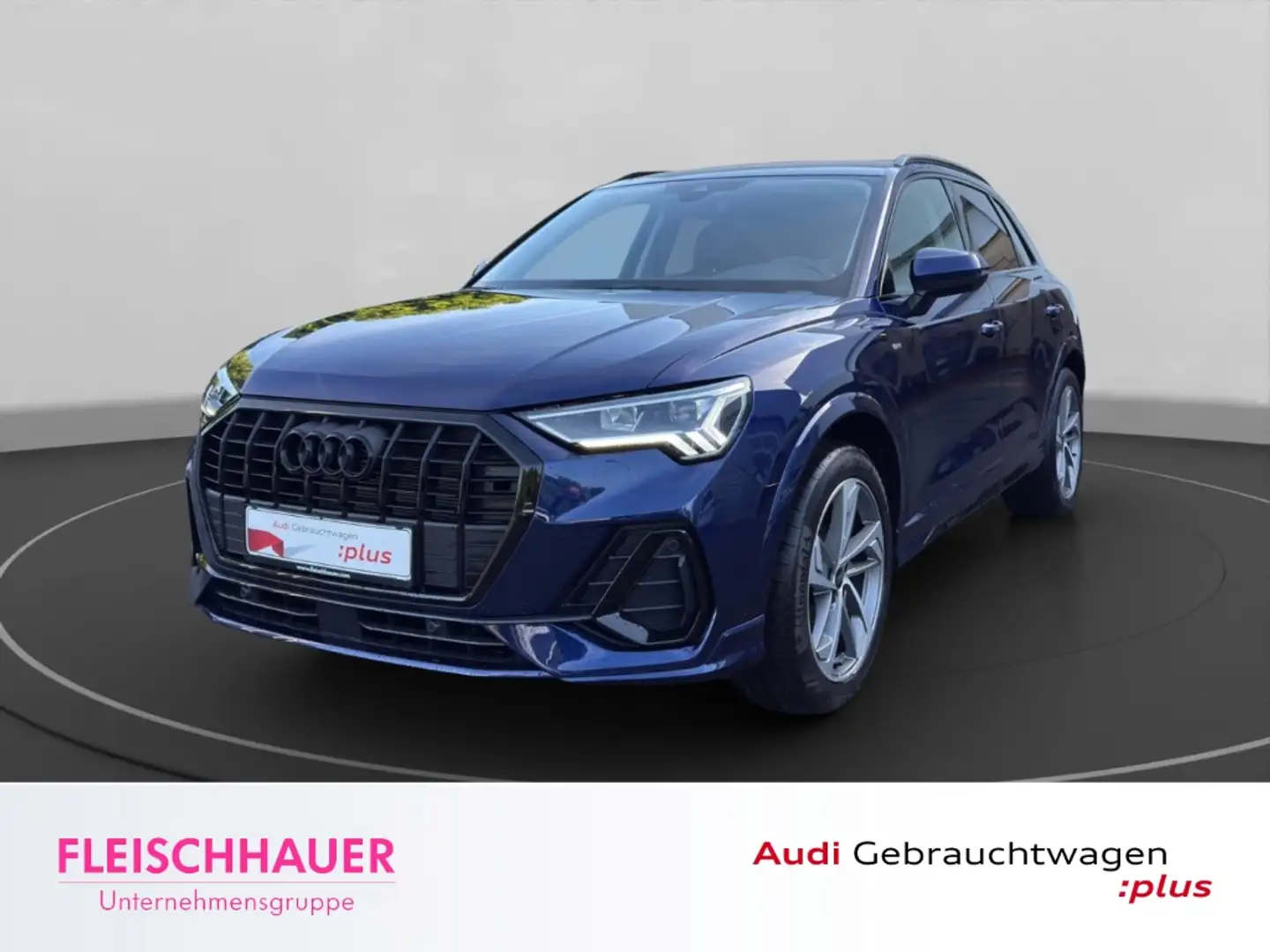 Audi Q3 35 TFSI S LINE AHK+DC+SOUND+LED+LEDER+19''LM Blau - 1