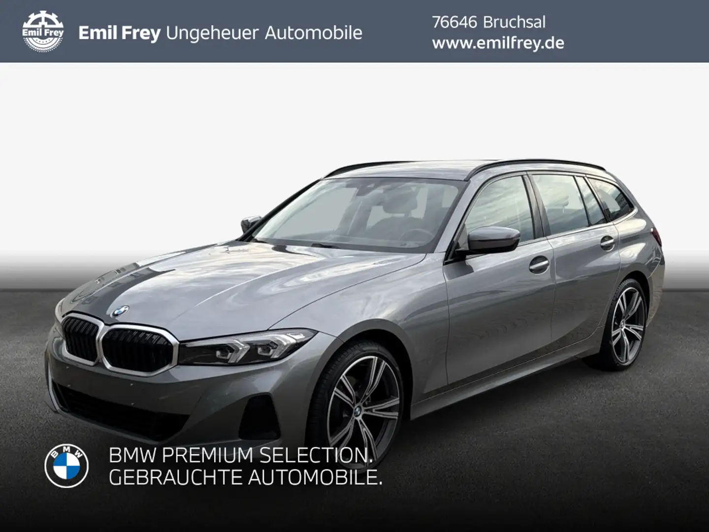 BMW 320 d Touring xDrive Aut., AHK, PDC Grau - 1