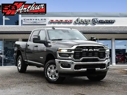 Gray 2025 RAM 2500 Big Horn Crew Cab 4WD Pickup Truck Four-Wheel Drive 8-Speed Automatic