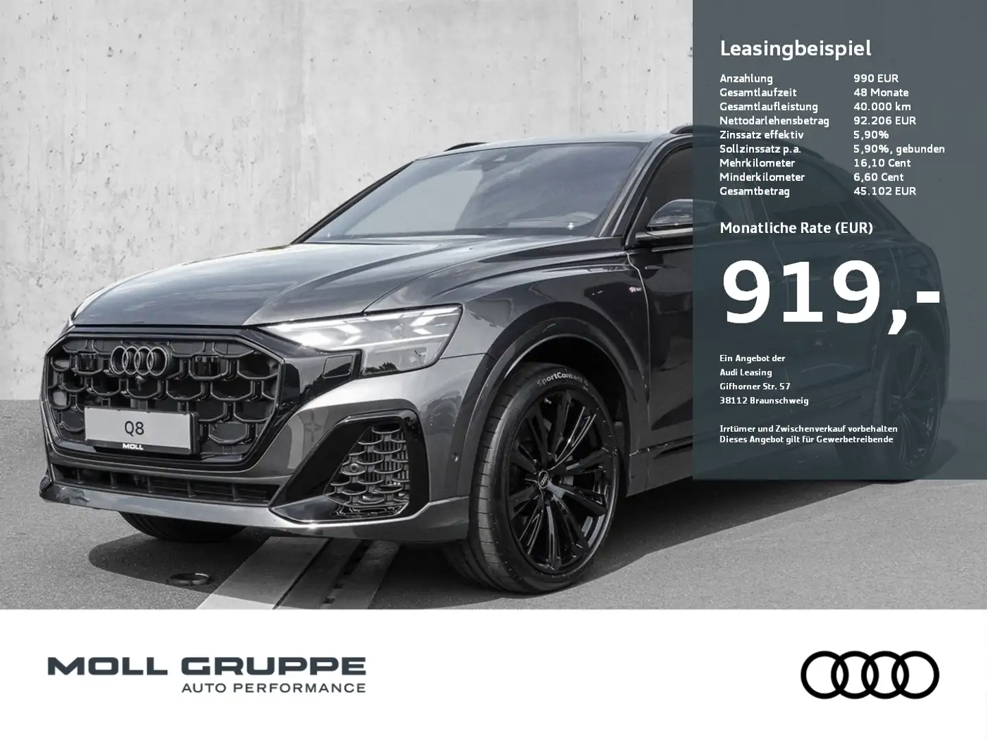 Audi Q8 SUV 55 TFSI e quattro 290 kW tiptronic AHK Grau - 1