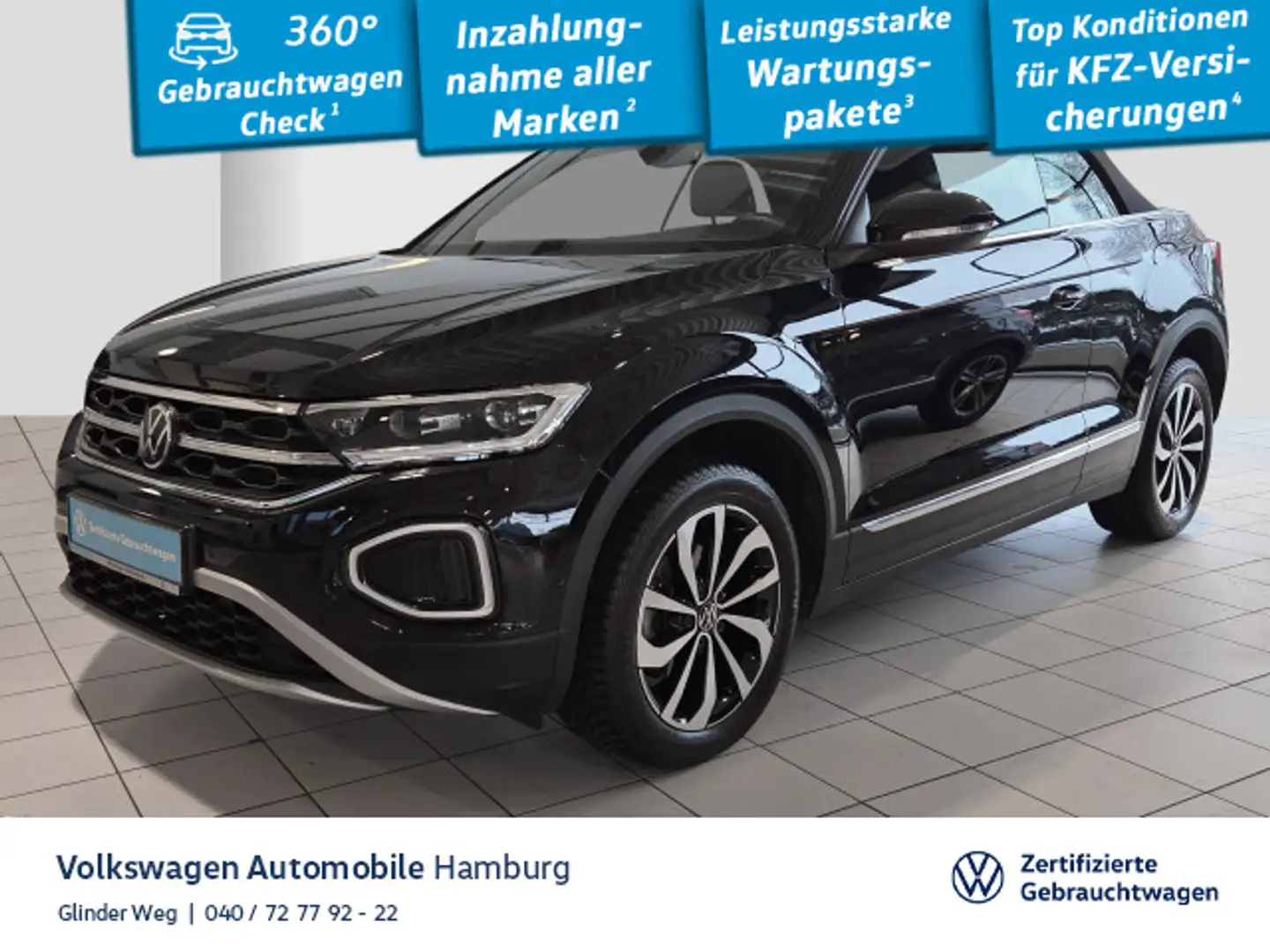 Volkswagen T-Roc 1.0 TSI Style 6-Gang LED Kamera Schwarz - 1
