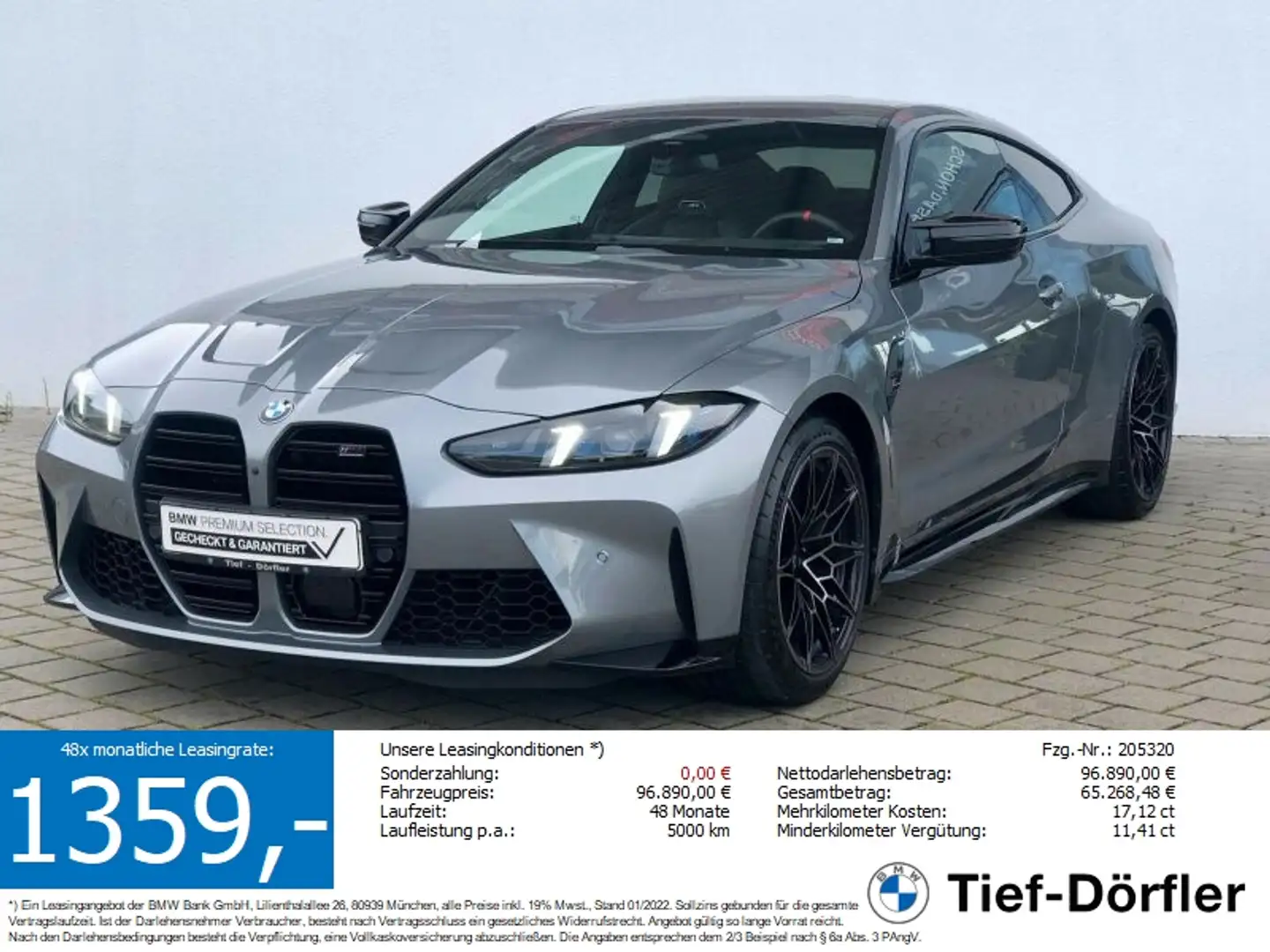 BMW M4 Competition Coupé HECK Antrieb/360/GALV/LHZ Gris - 1