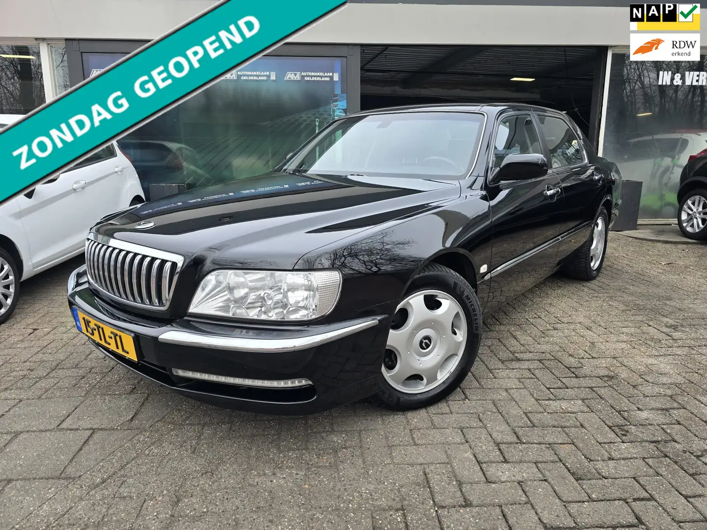 Hyundai CENTENNIAL L | 12 MND GARANTIE | LEDER | UNIEK IN Negru - 1