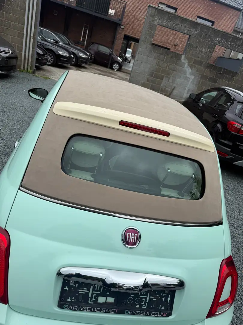 Fiat 500C 1.2i Eleganza VERT/BEIGE Navi CLIM * Garantie 1an* Vert - 2