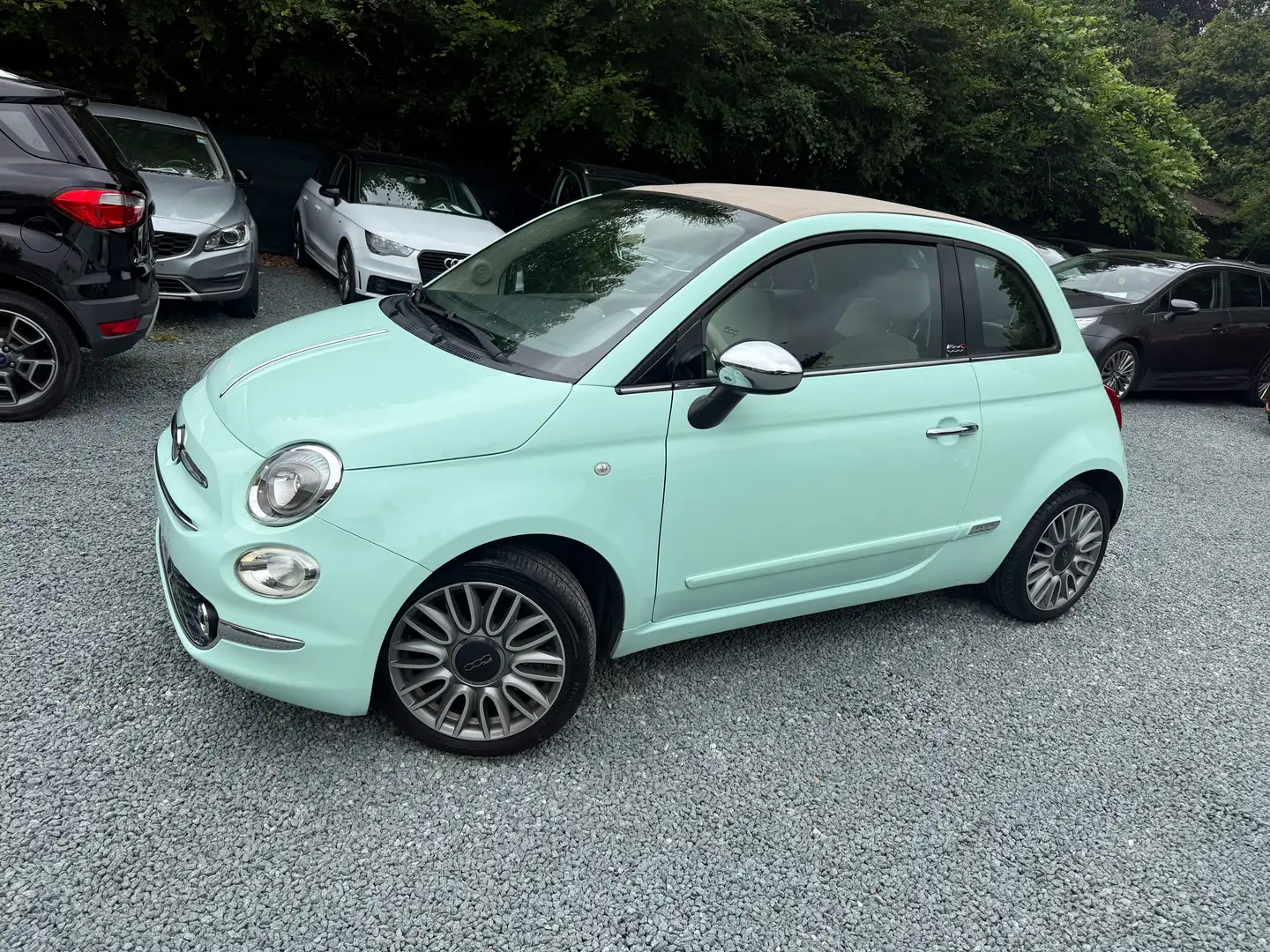 Fiat 500C 1.2i Eleganza VERT/BEIGE Navi CLIM * Garantie 1an* Vert - 1