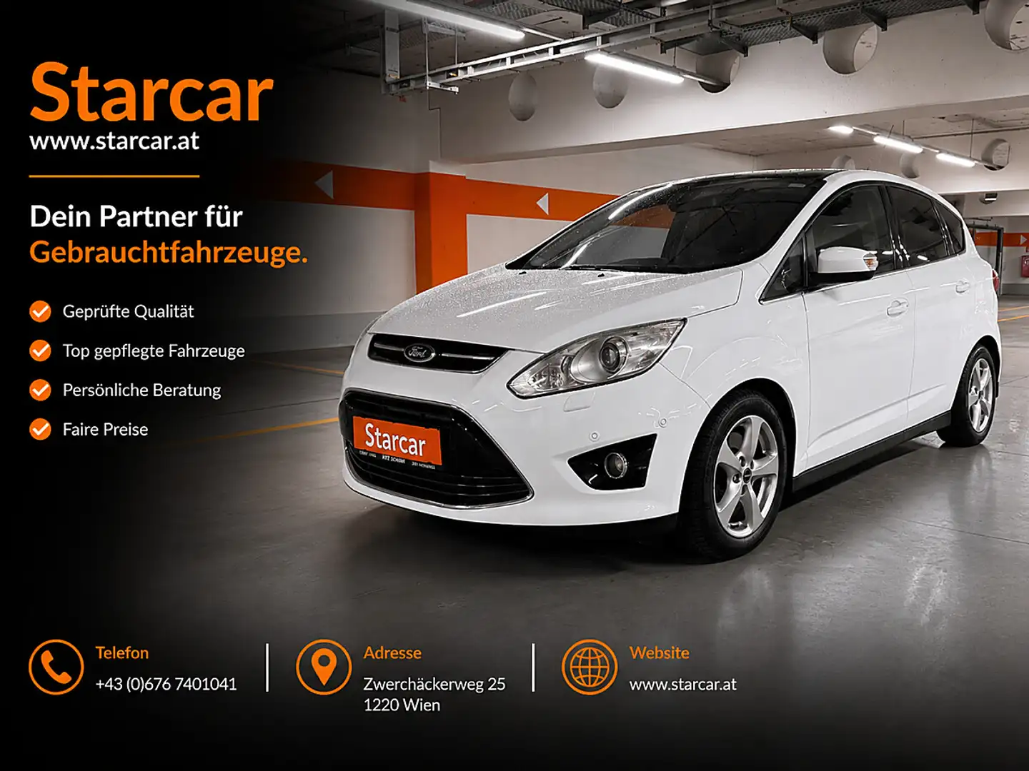 Ford C-Max C-MAX Titanium 2,0 TDCi DPF Powershift Weiß - 1